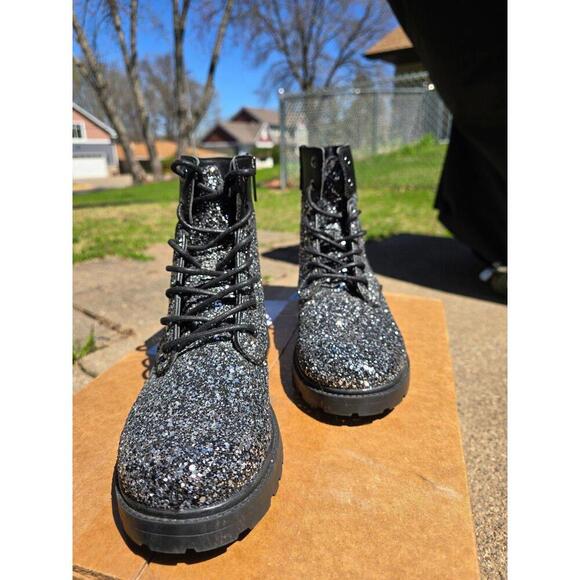 Michael Kors Alistair Glitter Combat Boot - Picture 2 of 7